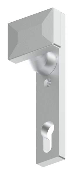 Aluminum door handle | shape: cranked | aluminum EV1