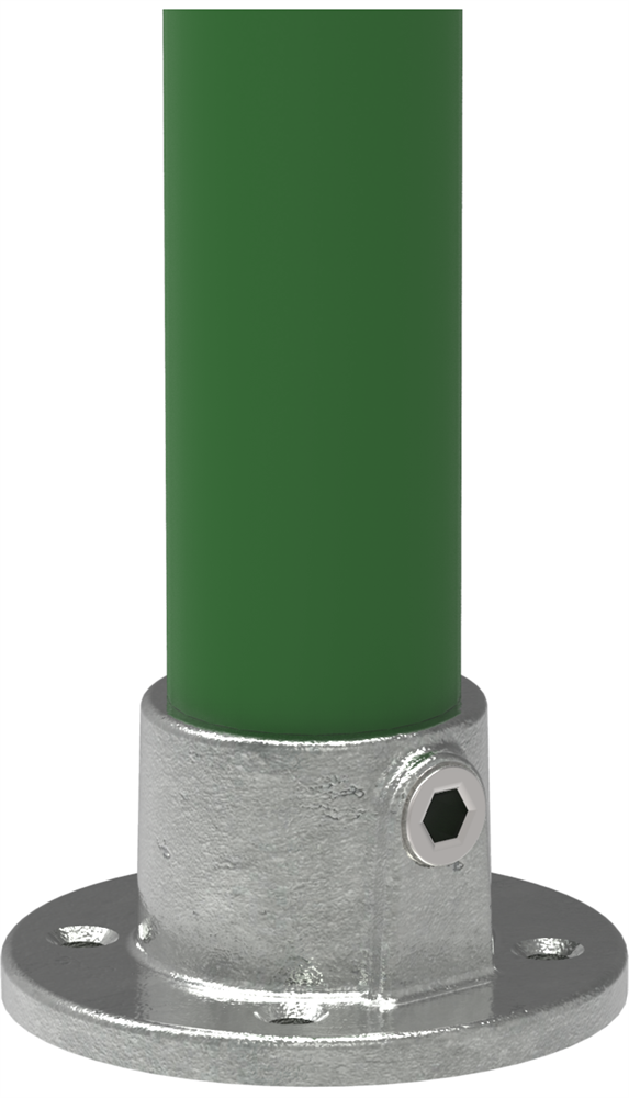 Pipe connector | Wall mounting round | 131 | 21.3 mm - 60.3 mm | 1/2 - 2 | Malleable cast iron and electrogalvanized
