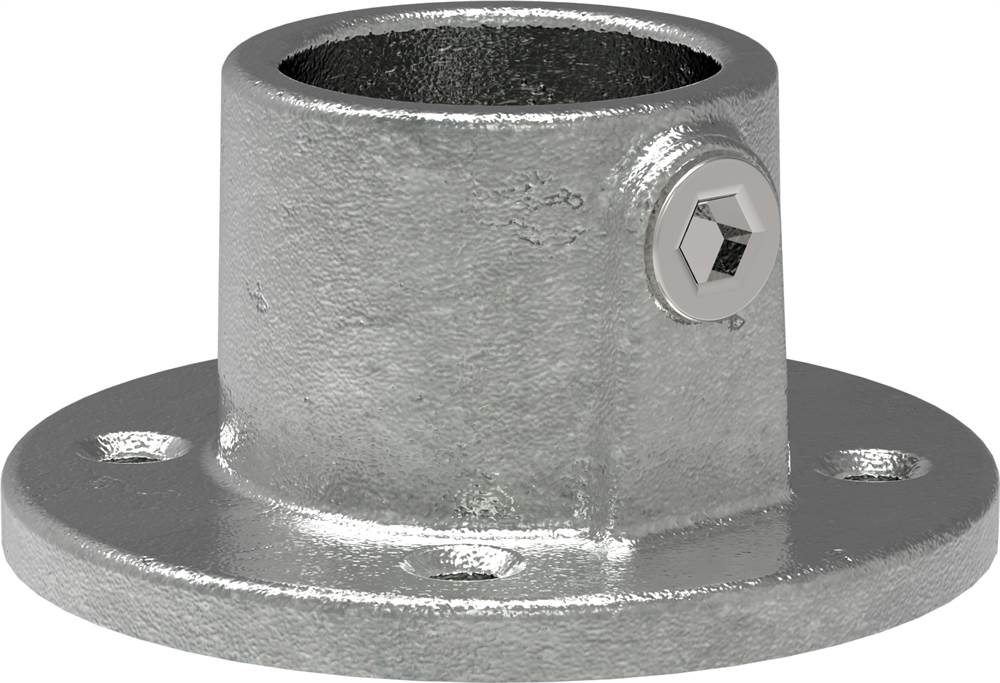 Pipe connector | Wall mounting round | 131T21 | 21,3 mm | 1/2 | Malleable cast iron and electrogalvanized