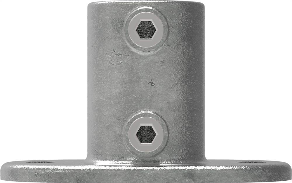 Tube connector | Foot plate oval | 132B34 | 33,7 mm | 1 | Malleable cast iron and electrogalvanized