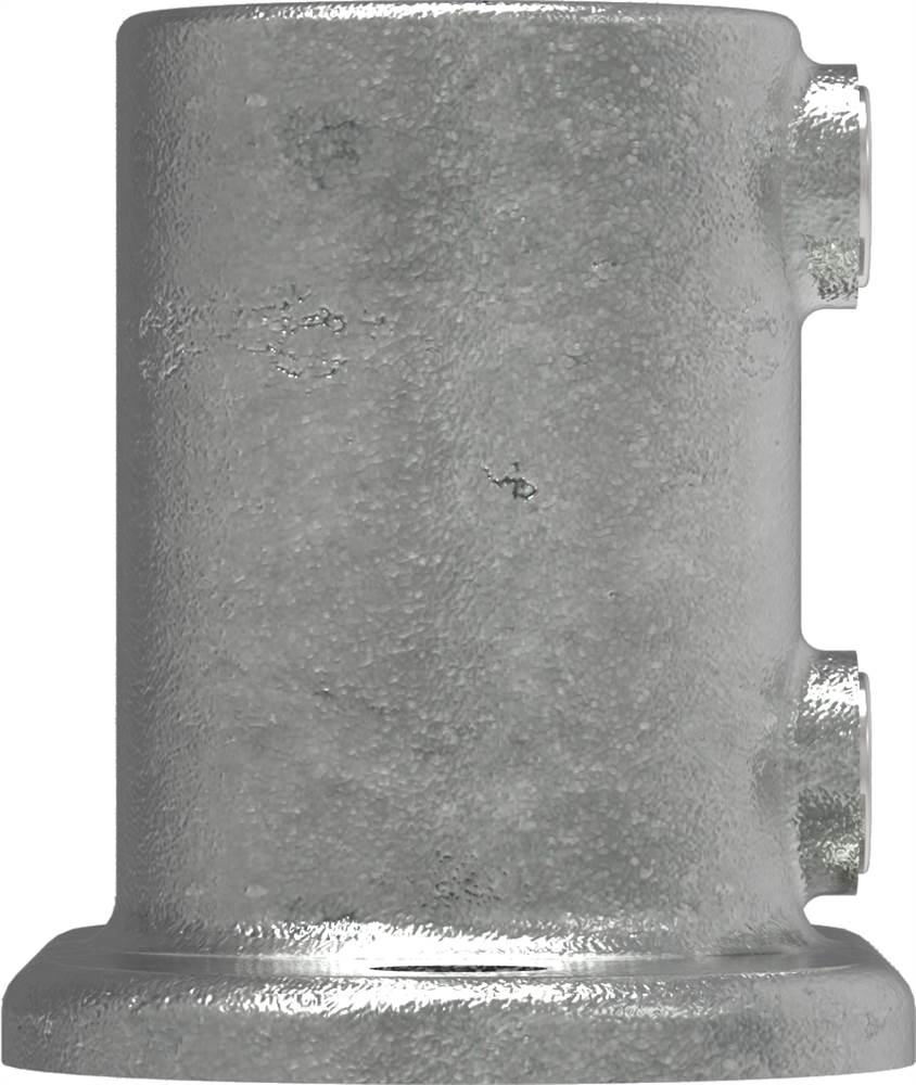Tube connector | Foot plate oval | 132D48 | 48,3 mm | 1 1/2 | Malleable cast iron and electrogalvanized
