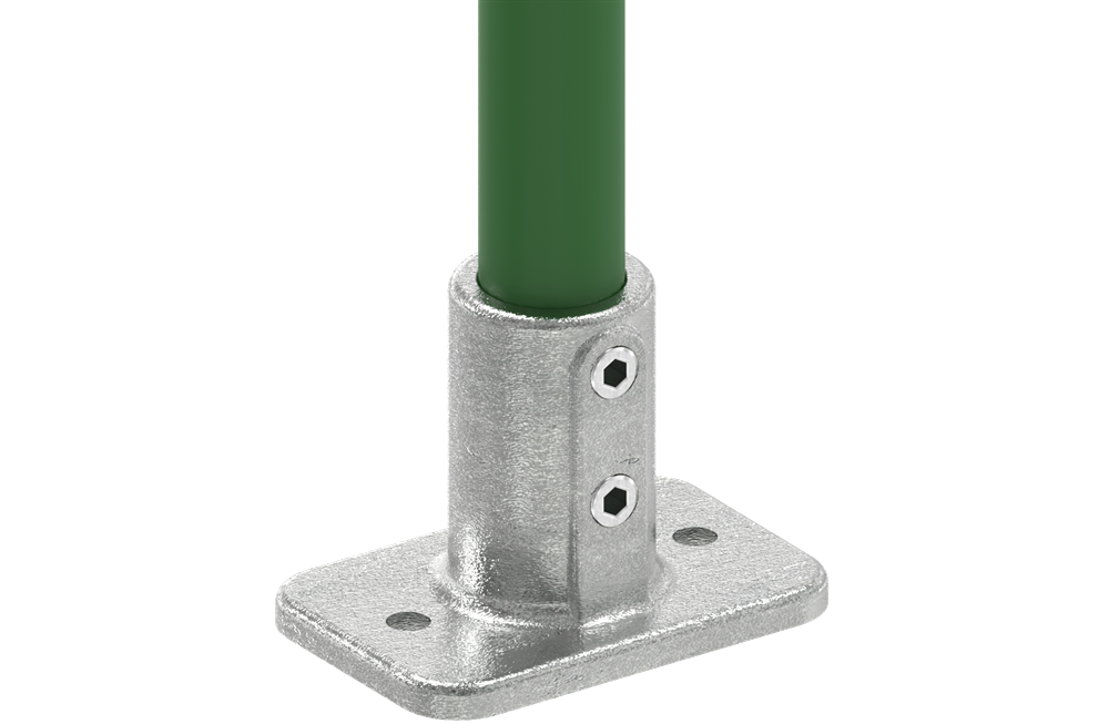 Tube Connector | Foot Plate Rectangular | 132KFC42 | 42,4 mm | 1 1/4 | Malleable Iron & Electroplated