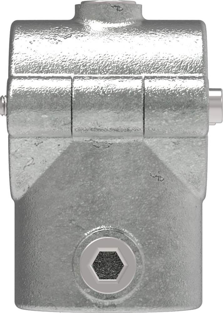 Pipe connector | T-piece with bolt hinged | 136 | 33.7 mm - 48.3 mm | 1 - 1 1/2 | Malleable cast iron and electrogalvanized