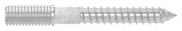 Hanger bolt | Thread: M10 | Length: 80 mm | V2A