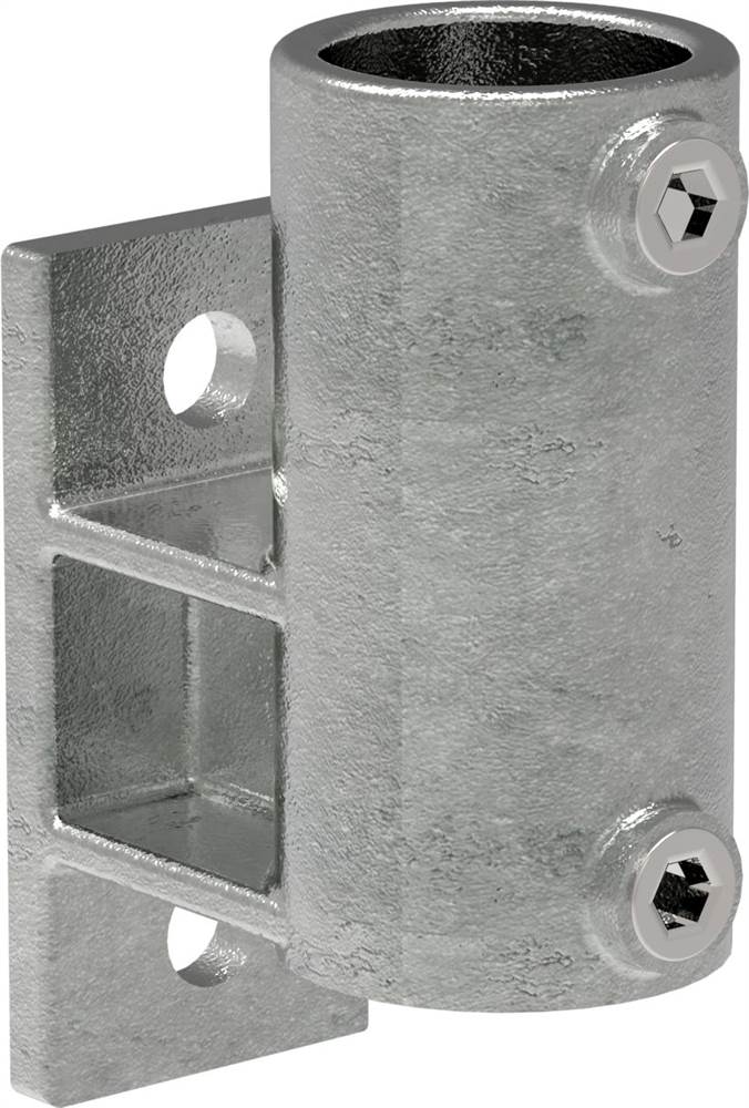Tube Connector | Wall Bracket Plate Vertical | 144C42 | 42,4 mm | 1 1/4 | Malleable Iron & Electro Galvanized