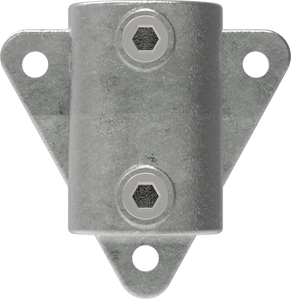 Pipe connector | Wall bracket Triangular flange | 146D48 | 48,3 mm | 1 1/2 | Malleable cast iron and electrogalvanized