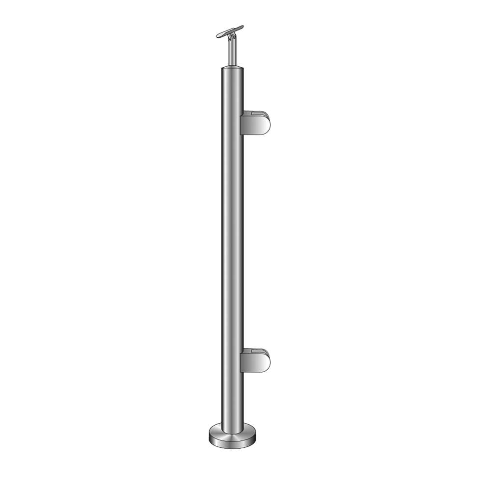 railing post | end post right | for surface mounting | length: 1100mm | V2A