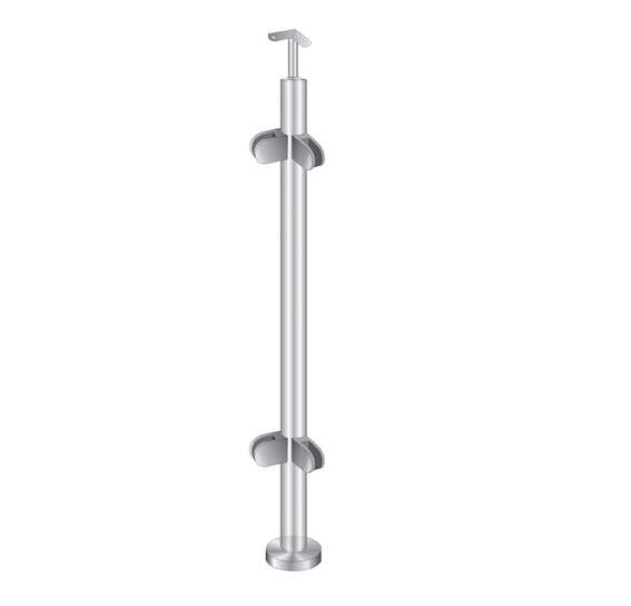 railing post | corner post | length: 900 mm | for surface mounting | V2A