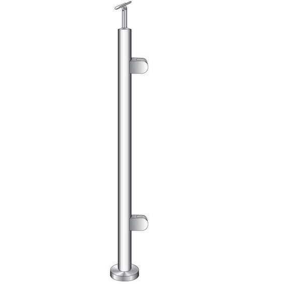 railing post | end post right | length: 1000 mm | for surface mounting | V2A