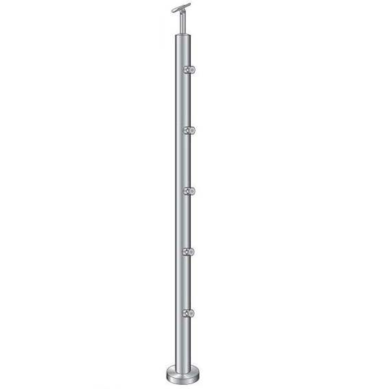 railing post | stair post | length: 1000 mm | for surface mounting | V2A