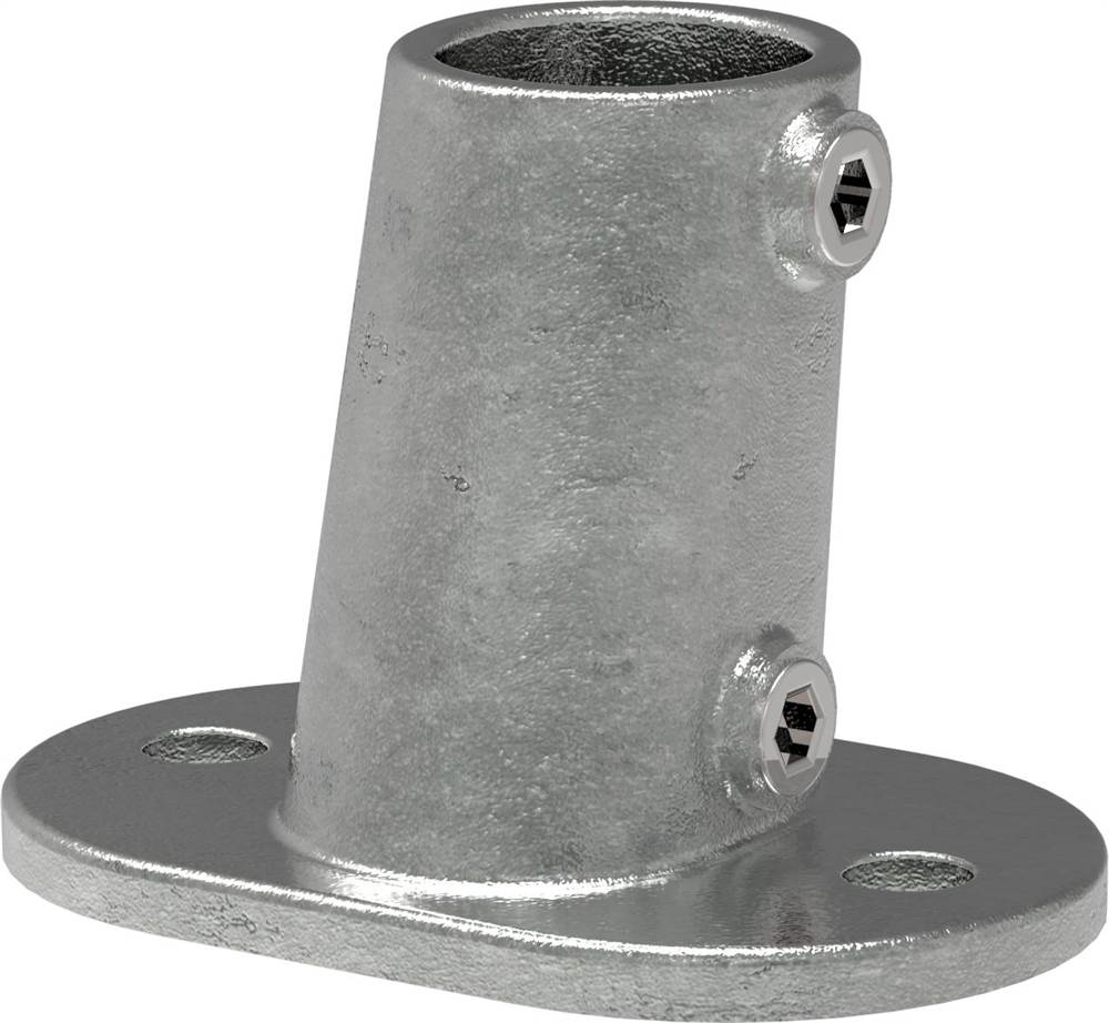 Tube connector | Foot plate oval 0-11° inclination | 152B34 | 33,7 mm | 1 | Malleable cast iron and electrogalvanized