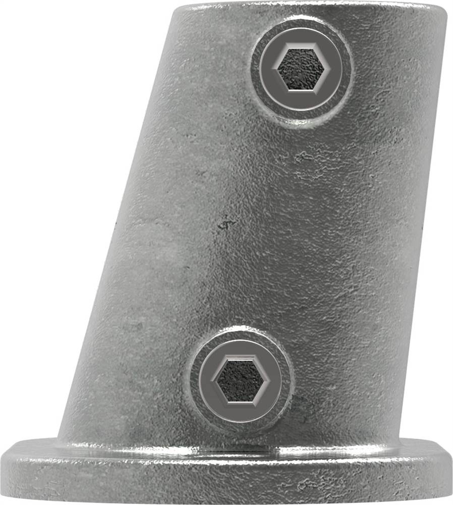 Tube connector | Foot plate oval 0-11° inclination | 152B34 | 33,7 mm | 1 | Malleable cast iron and electrogalvanized