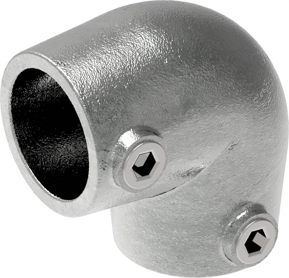 Pipe connector | Elbow 90° adjustable 0-11° | 154C42 | 42,4 mm | 1 1/4 | Malleable cast iron and electrogalvanized