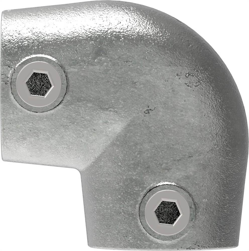 Pipe connector | Elbow 90° adjustable 0-11° | 154C42 | 42,4 mm | 1 1/4 | Malleable cast iron and electrogalvanized