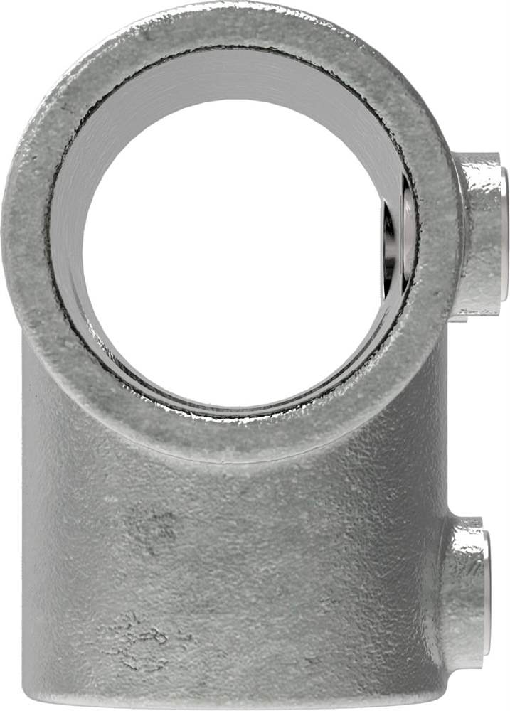 Pipe connector | T-piece long adjustable 0-11° | 155 | 33,7 mm - 48,3 mm | 1 - 1 1/2 | Malleable cast iron and electrogalvanized