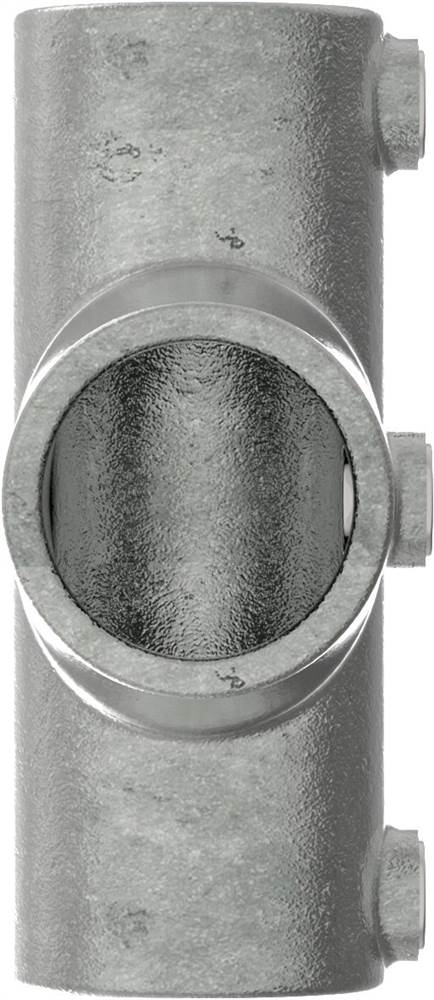 Tube connector | T-piece long adjustable 0-11° | 155C42 | 42,4 mm | 1 1/4 | Malleable cast iron and electrogalvanized