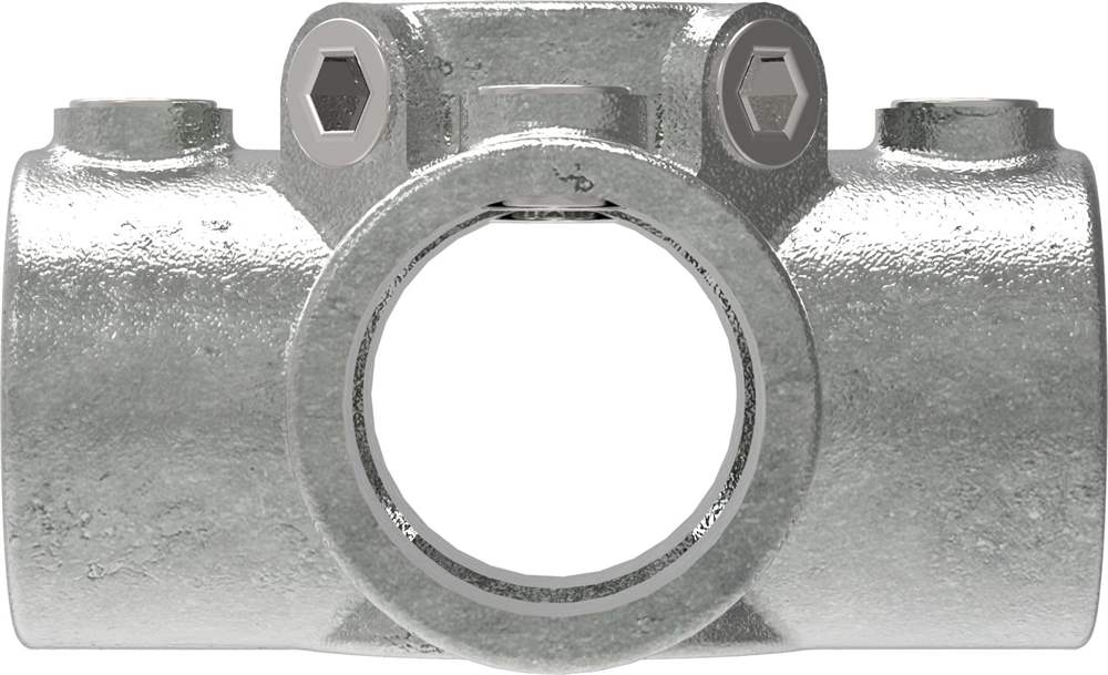 Pipe connector | Cross piece for support pipe | 158 | 21.3 mm - 60.3 mm | 1/2 - 2 | Malleable cast iron and electrogalvanized