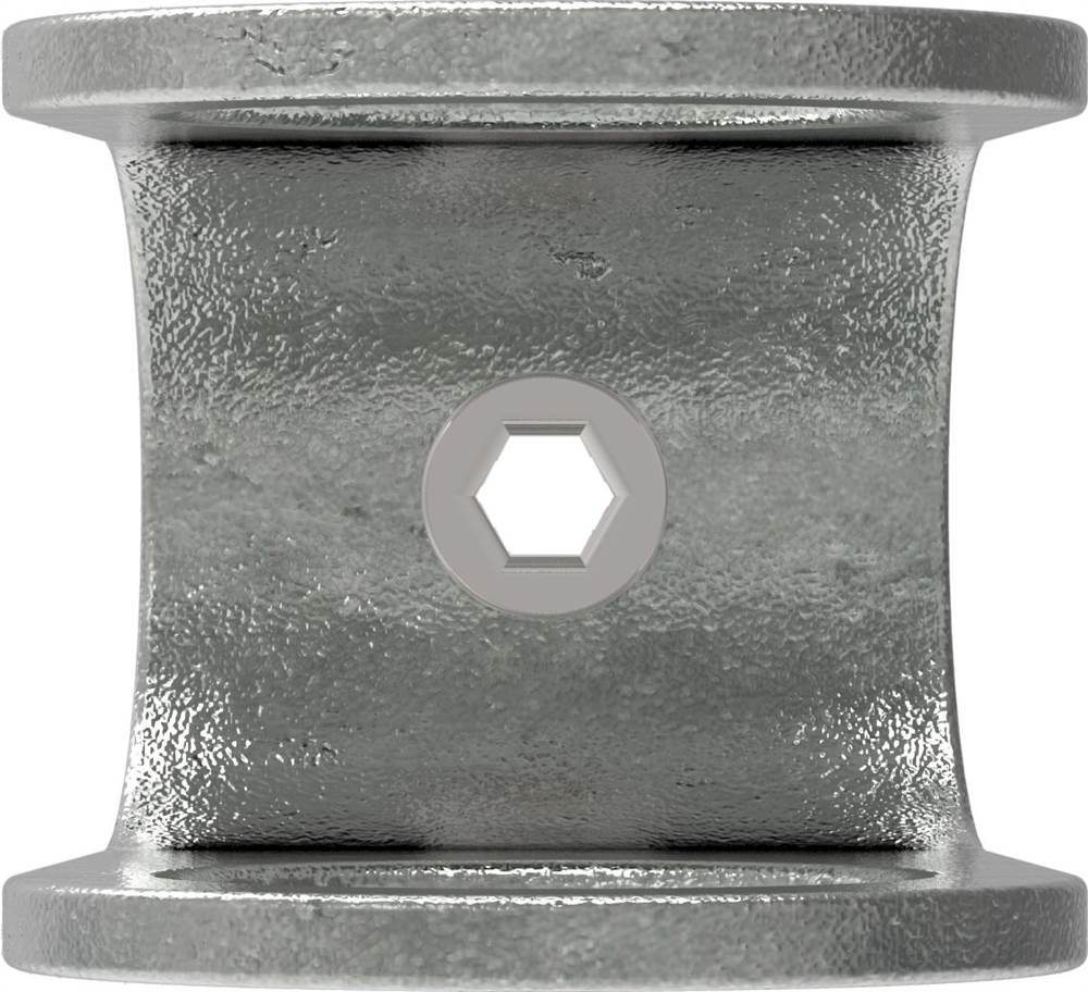 Tube Connector | Cross Piece Open | 160B34 | 33,7 mm | 1 | Malleable Cast Iron and Electro Galvanized