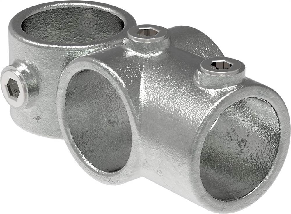 Pipe connector | Cross tee combined | 165B34 | 33,7 mm | 1 | Malleable cast iron and electrogalvanized