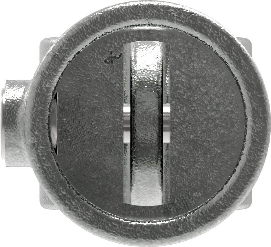 Tube connector | Double 180° joint piece | 167D48 | 48.3 mm | 1 1/2 | Malleable cast iron and electrogalvanized
