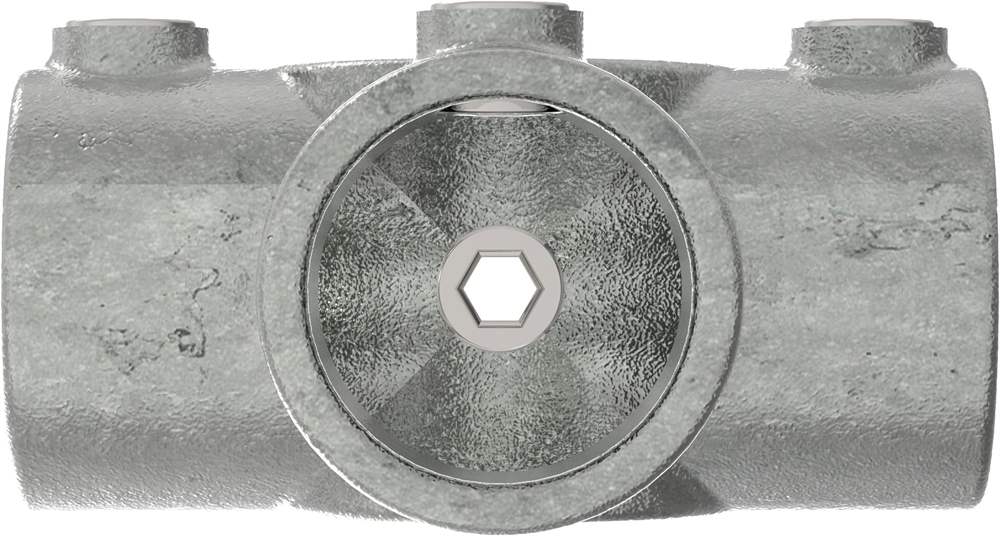 Pipe connector | T-piece for support pipe | 176 | 21.3 mm - 60.3 mm | 1/2 - 2 | Malleable cast iron and electrogalvanized