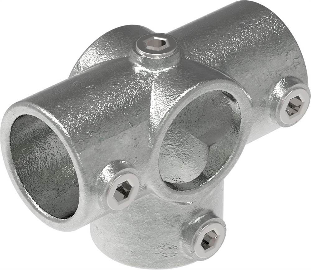 Pipe connector | T-piece for support pipe | 176B34 | 33.7 mm | 1 | Malleable cast iron and electrogalvanized