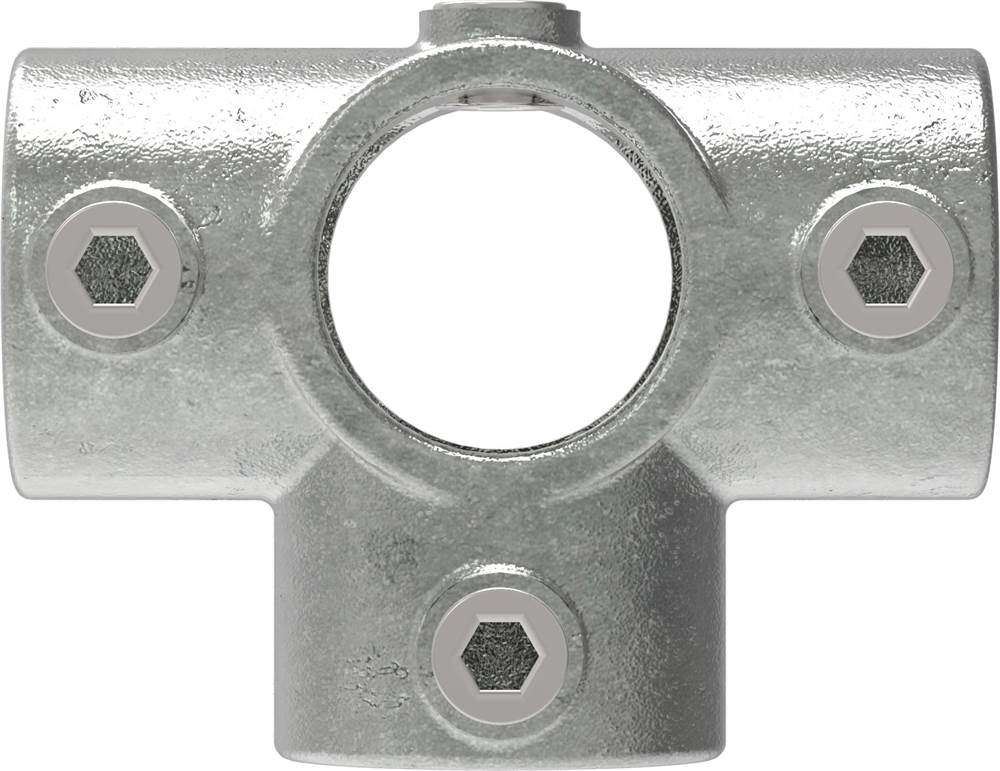 Pipe connector | T-piece for support pipe | 176D48 | 48,3 mm | 1 1/2 | Malleable cast iron and electrogalvanized