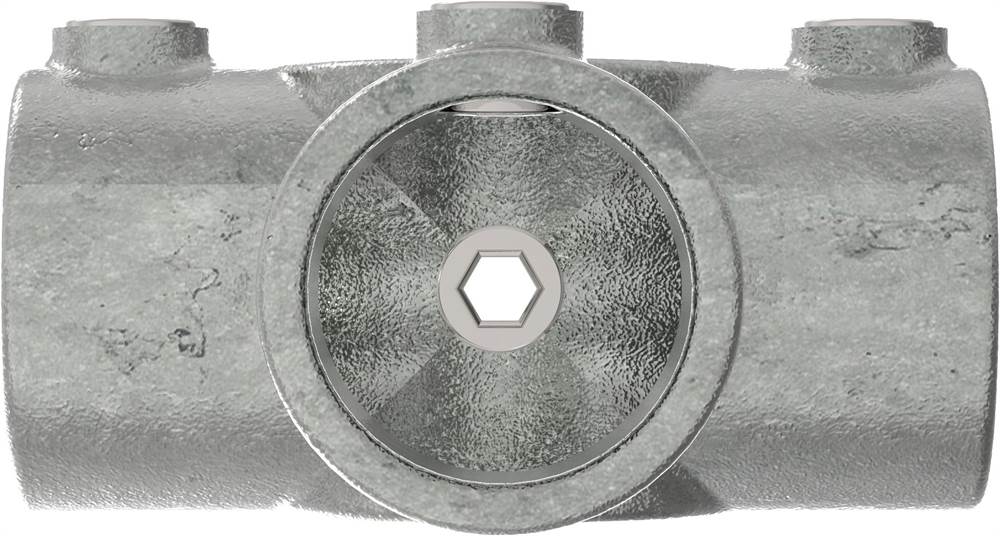 Pipe connector | T-piece for support pipe | 176E60 | 60,3 mm | 2 | Malleable cast iron and electrogalvanized