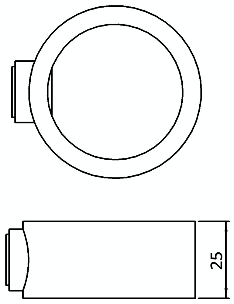 Tube Connector | Adjusting Ring | 179C42 | 42,4 mm | 1 1/4 | Malleable Cast Iron and Electro Galvanized