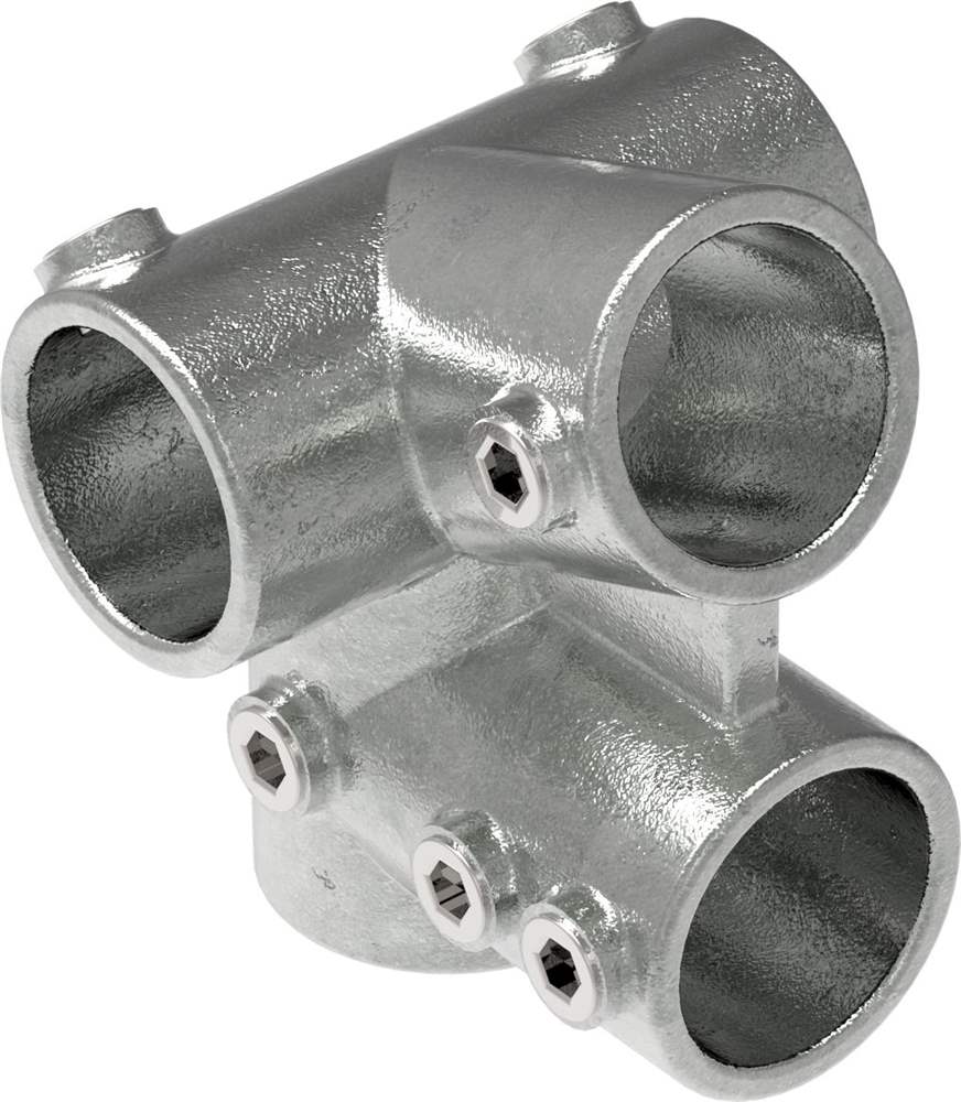 Pipe connector | Eave piece 27,5° | 185D48 | 48,3 mm | 1 1/2 | Malleable cast iron and electrogalvanized