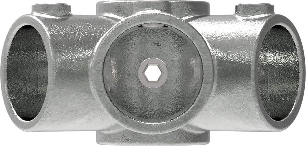 Pipe connector | ridge piece 27,5° | 191 | 26,9 - 48,3 mm mm | 3/4 - 1 1/2 | malleable cast iron and electrogalvanized