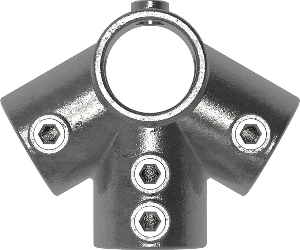 Pipe connector | Ridge piece 27,5° | 191D48 | 48,3 mm | 1 1/2 | Malleable cast iron and electrogalvanized
