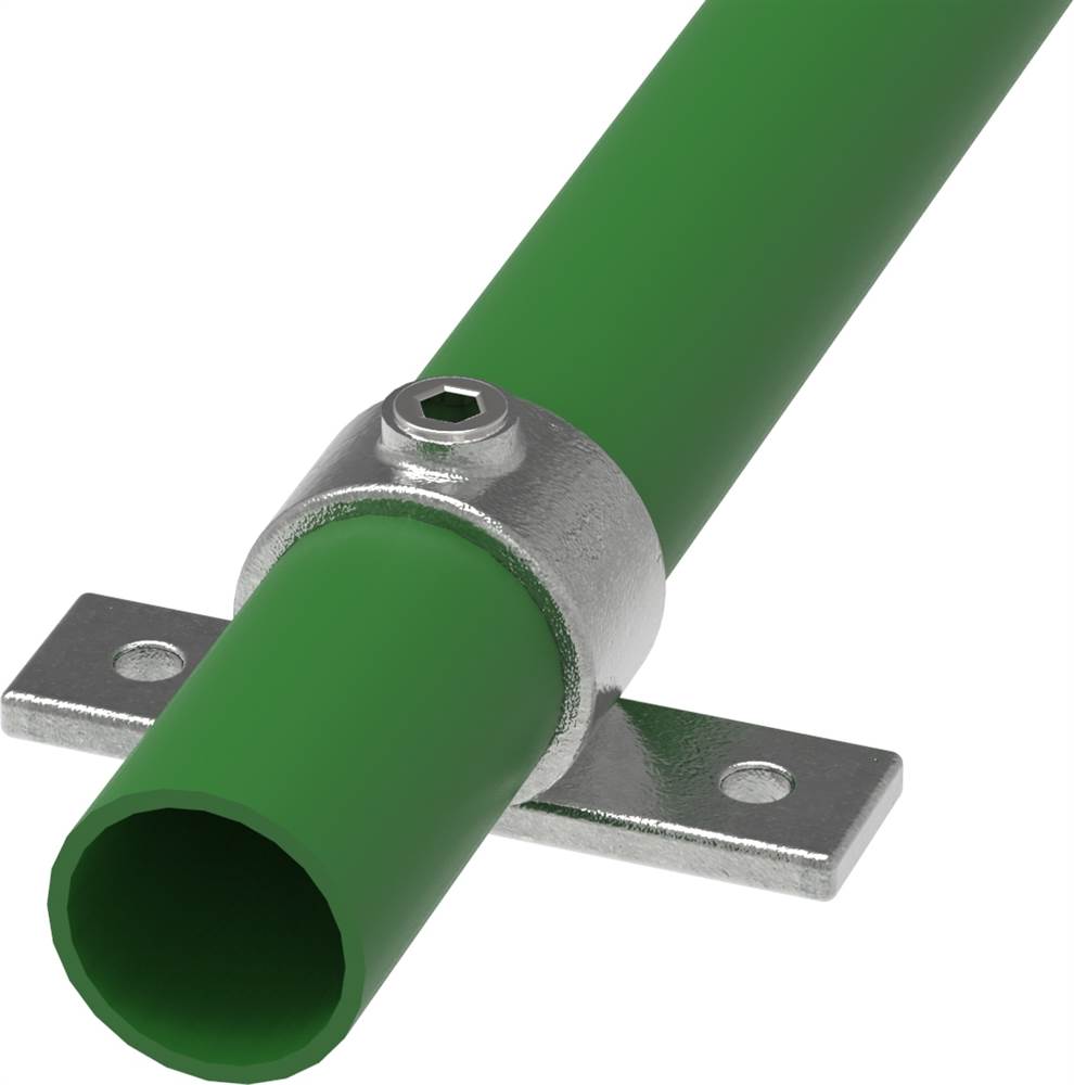 Pipe connector | Mounting ring with flange 2 holes | 198D48 | 48,3 mm | 1 1/2 | Malleable cast iron and electrogalvanized