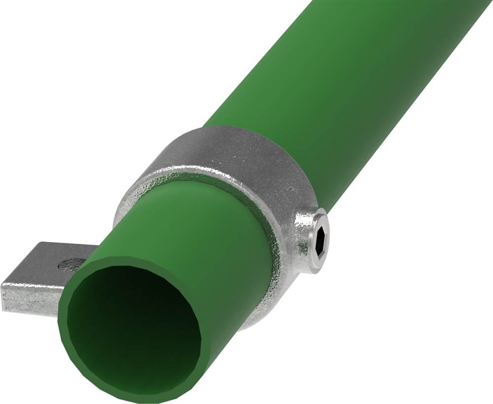 Tube Connector | Mounting Ring with Flange 1 Hole | 199C42 | 42,4 mm | 1 1/4 | Malleable Iron and Electro Galvanized