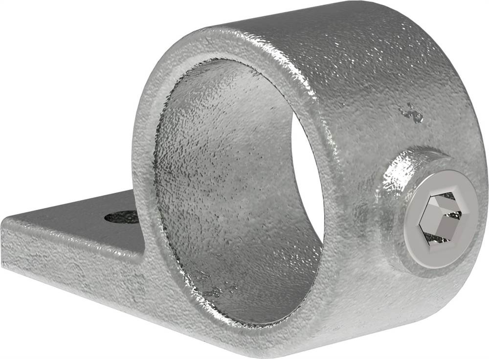 Tube Connector | Mounting Ring with Flange 1 Hole | 199C42 | 42,4 mm | 1 1/4 | Malleable Iron and Electro Galvanized