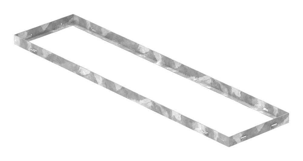 frame | dimensions: 250x1000x33 mm | for grate height 30 mm | made of S235JR (St37-2), strip galvanized