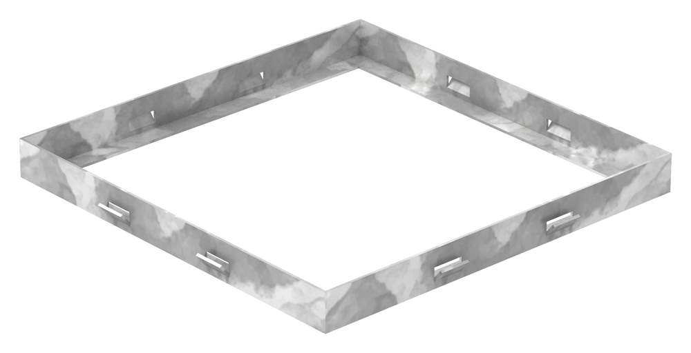 frame | dimensions: 300x300x28 mm | for grate height 25 mm | made of S235JR (St37-2), strip galvanized