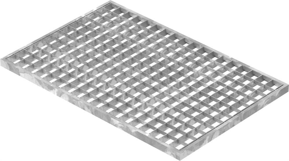 light well grating construction standard grating | dimensions: 390x590x20 mm 30/30 mm | made of S235JR (St37-2), hot-dip galvanized in full bath