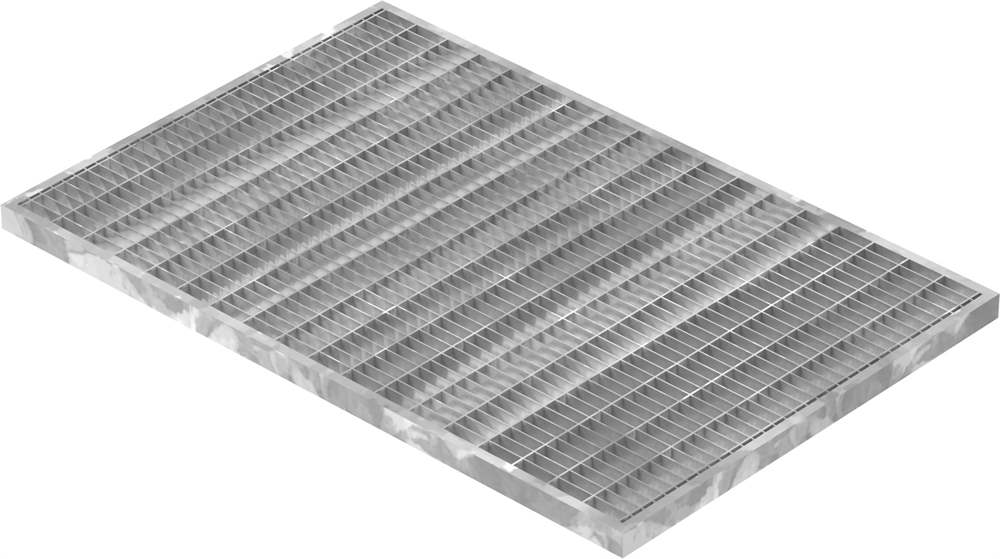 light well grating construction standard grating | dimensions: 390x590x20 mm 30/10 mm | made of S235JR (St37-2), hot-dip galvanized in full bath