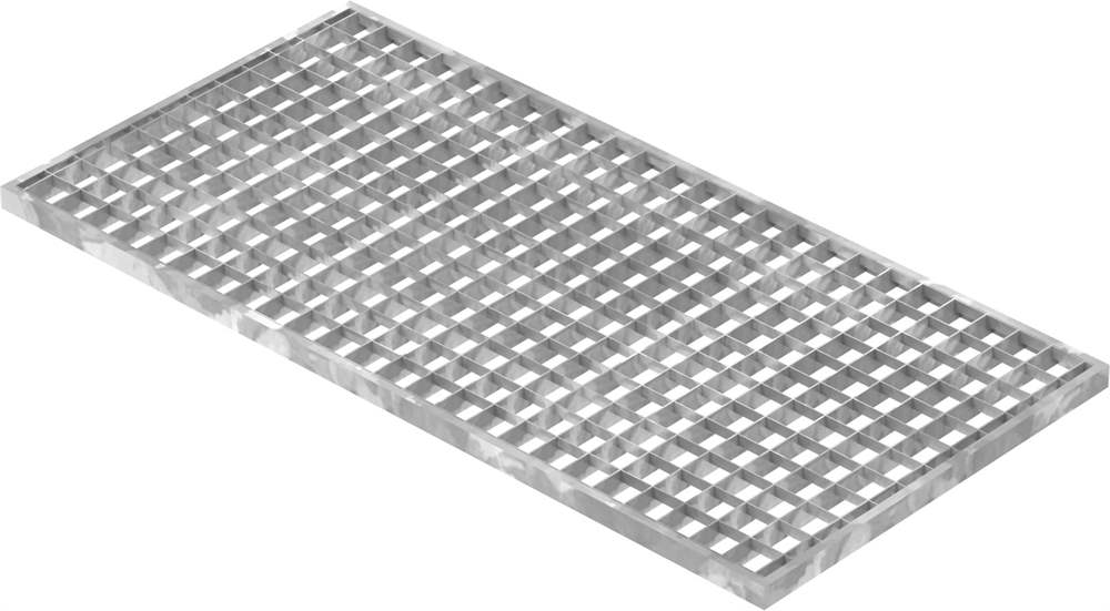 light well grating construction standard grating | dimensions: 390x790x20 mm 30/30 mm | made of S235JR (St37-2), hot-dip galvanized in full bath