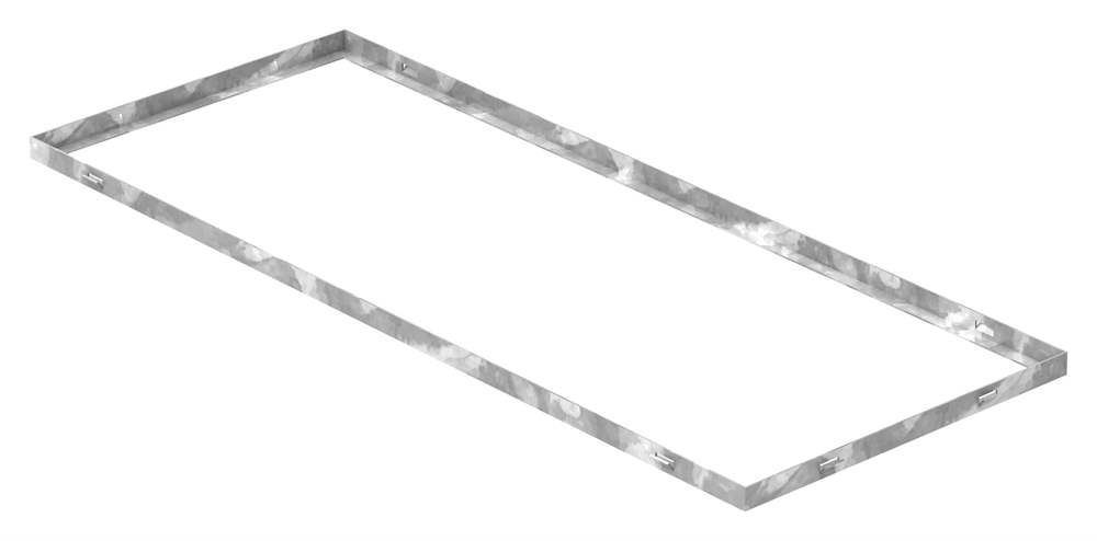 frame | dimensions: 400x1000x23 mm | for grate height 20 mm | made of S235JR (St37-2), strip galvanized