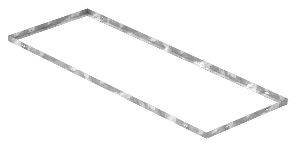 frame | dimensions: 400x1100x23 mm | for grate height 20 mm | made of S235JR (St37-2), strip galvanized