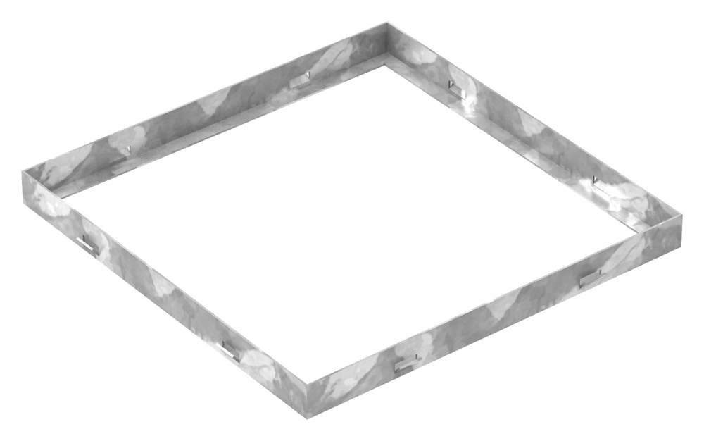 frame | dimensions: 400x400x33 mm | for grate height 30 mm | made of S235JR (St37-2), strip galvanized