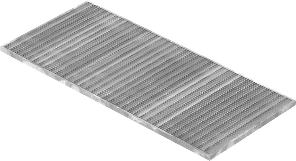 light well grating construction standard grating | dimensions: 490x1090x20 mm 30/10 mm | made of S235JR (St37-2), hot-dip galvanized in full bath