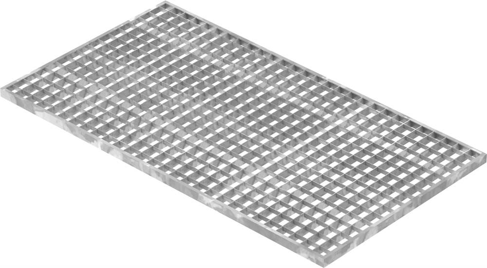 light well grating construction standard grating | dimensions: 490x890x20 mm 30/30 mm | made of S235JR (St37-2), hot-dip galvanized in full bath