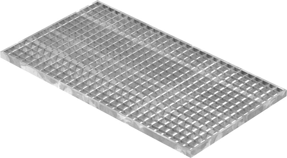 light well grating construction standard grating | dimensions: 490x890x25 mm 30/30 mm | made of S235JR (St37-2), hot-dip galvanized in full bath