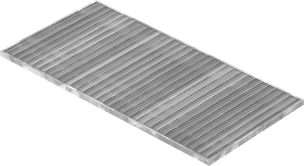 light well grating construction standard grating | dimensions: 490x990x20 mm 30/10 mm | made of S235JR (St37-2), hot-dip galvanized in full bath