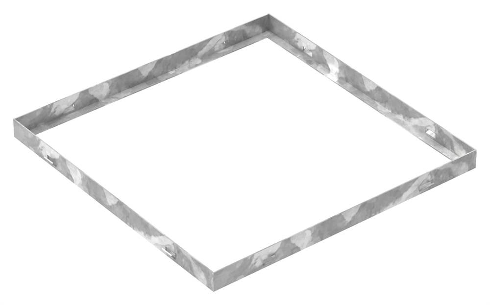 frame | dimensions: 500x500x33 mm | for grate height 30 mm | made of S235JR (St37-2), strip galvanized