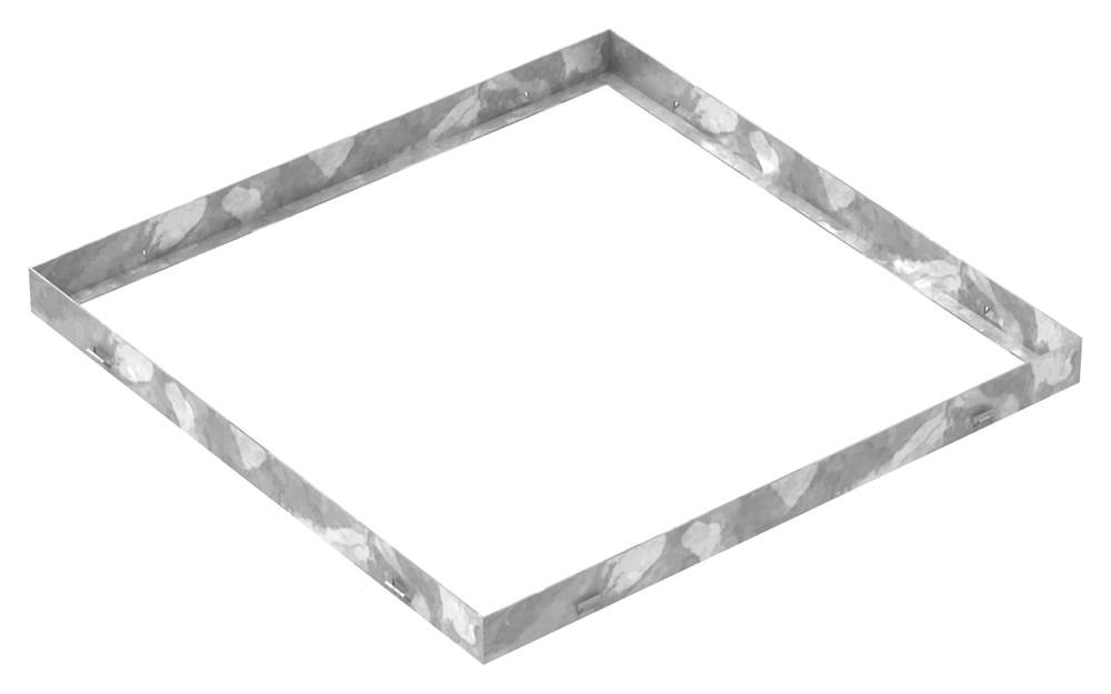 frame | dimensions: 600x600x43 mm | for grate height 40 mm | made of S235JR (St37-2), strip galvanized