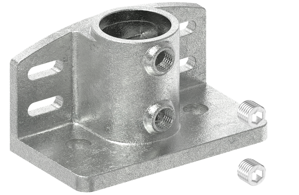 Pipe Connector | Solid Wall Mount | 247D48 | 48,3 mm | 1 1/2 | Malleable Iron & Electro Galvanized